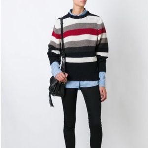 IRO BADIS ALPACA STRIPE SWEATER, SIZE MED